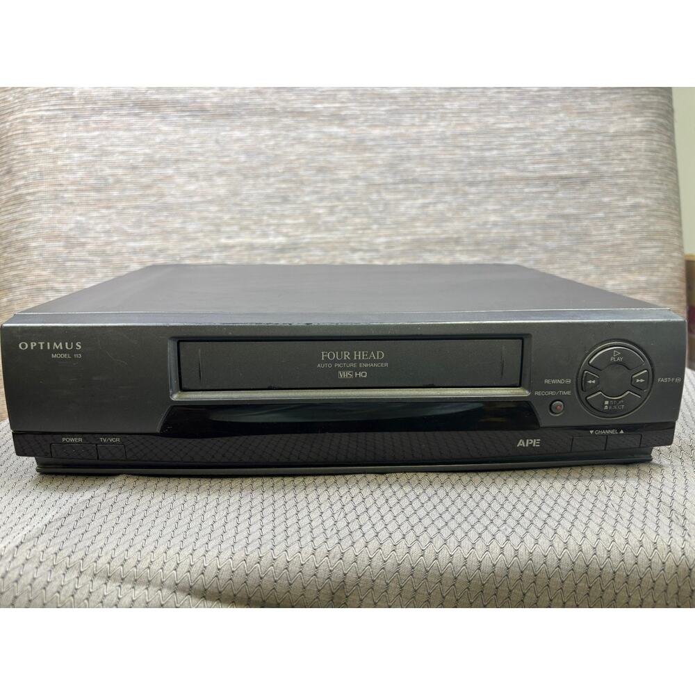 Vintage OPTIMUS Model 113 4-Head VHS VCR Auto Picture Enhancer No Remote